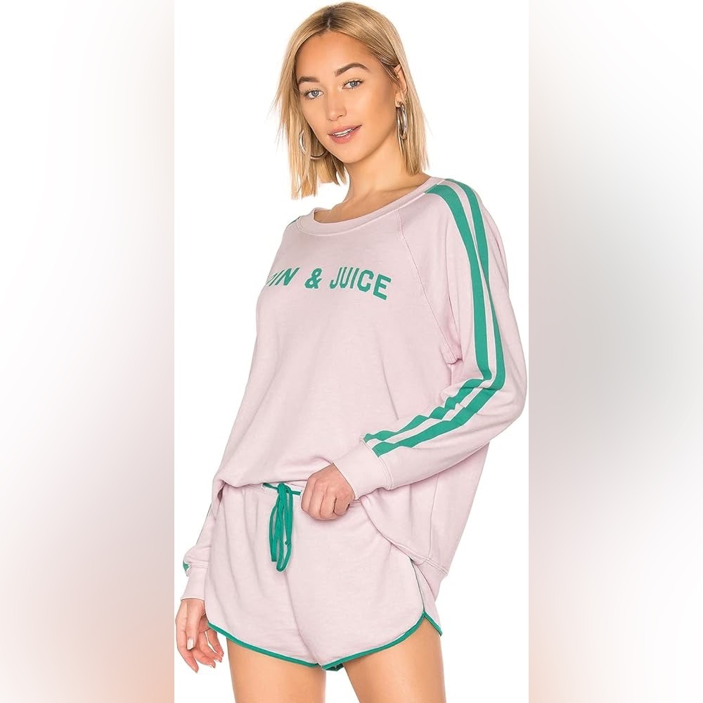 NWT Wildfox‎ Women's 'Spin and Juice' Sweatshirt (Small) Primrose